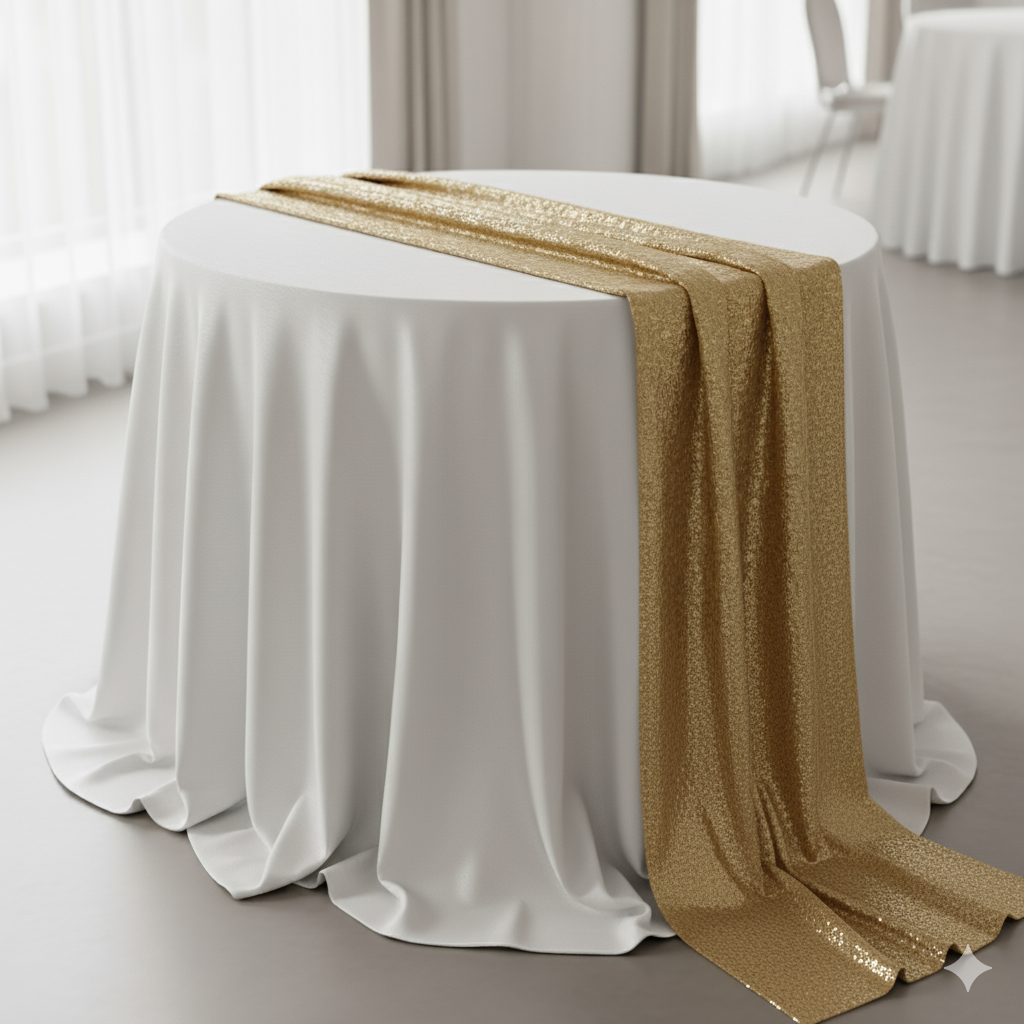 Table Clothe With Golden Strap